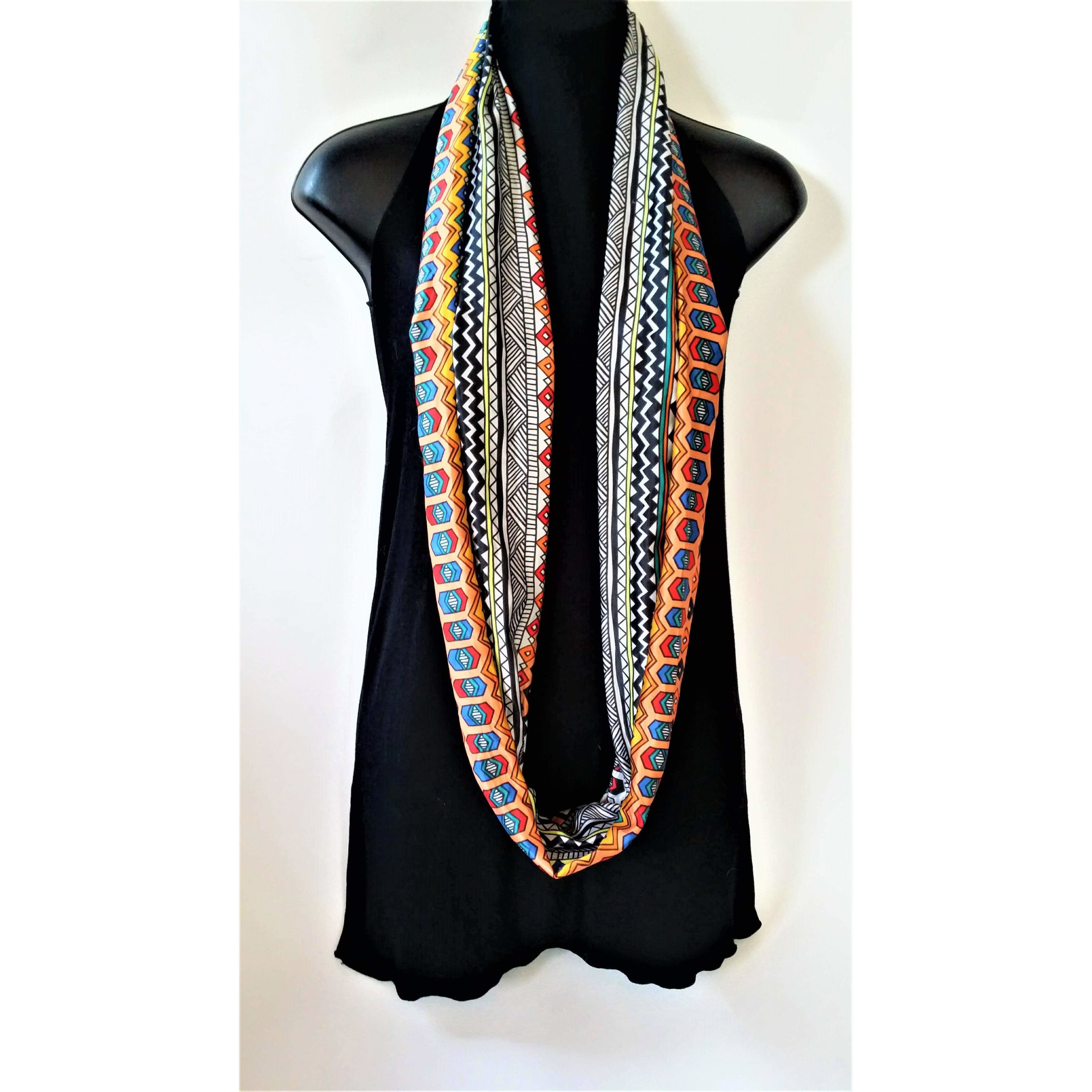 Infinity Scarf-Contemporary design- Multi Coloured- Polyester