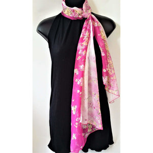 Fabric Scarf / Shawl- Multi Coloured- Soft drape- Sheer Texture- Nylon