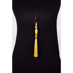 Banana Yellow Tassel Pendant- Costume Jewellery