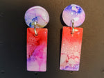 Resin Earrings- Red Colour