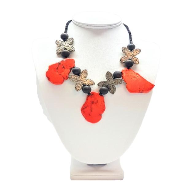 Necklace- Orange Colour + Online women’s store