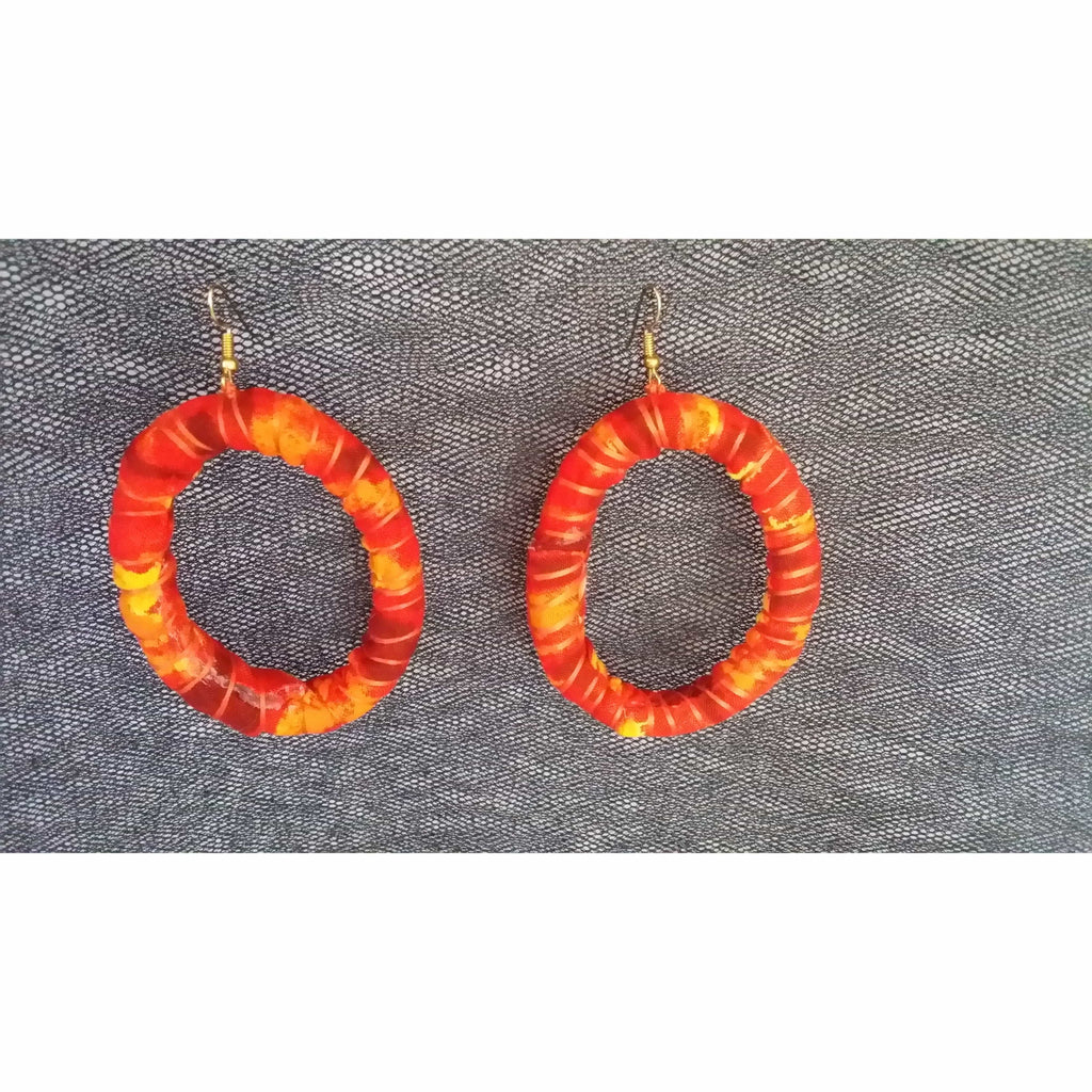 Hooped Earrings- Orange Colour + Online women’s store
