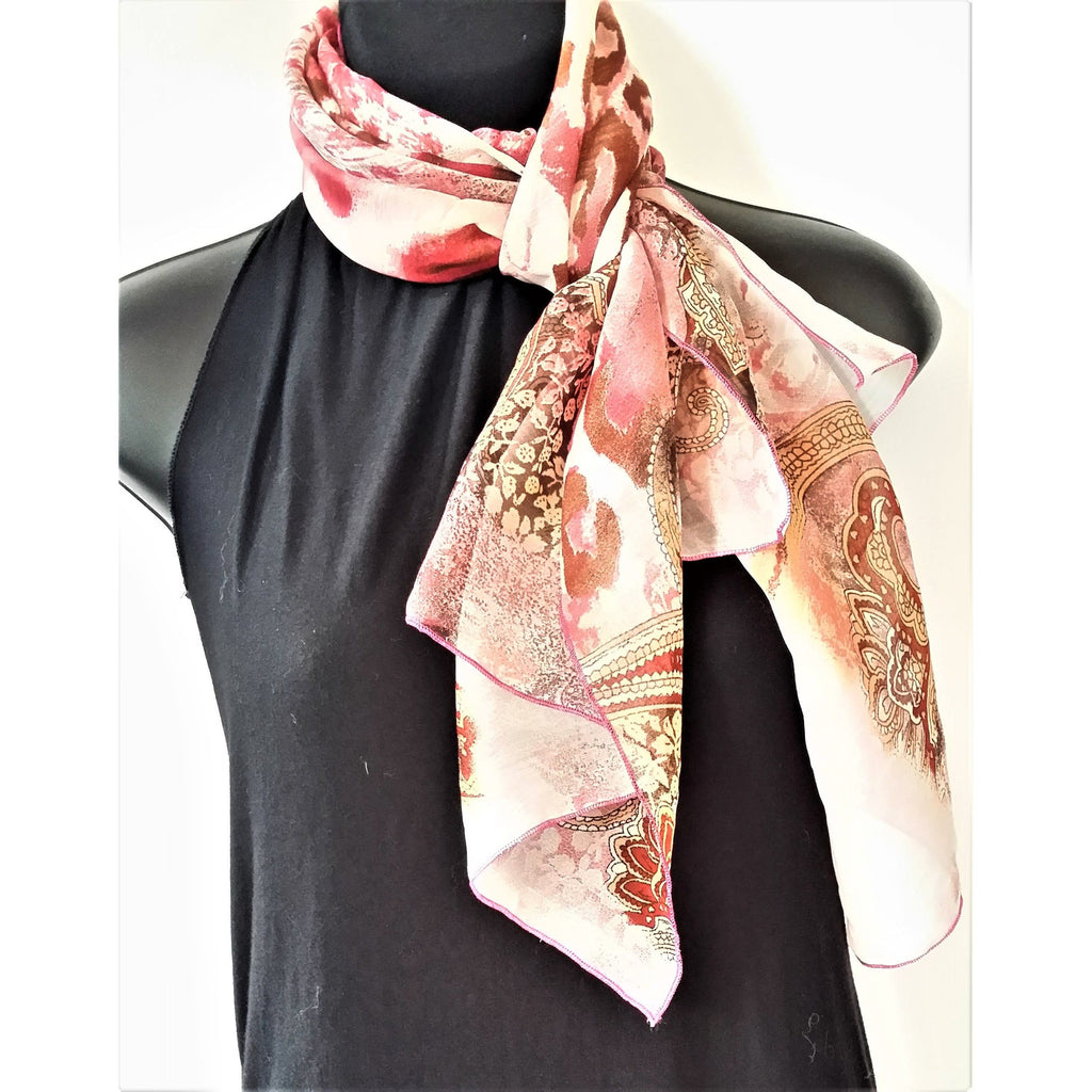 Fabric Scarf / Shawl- Multi Coloured- Soft drape- Sheer Texture- Polyester