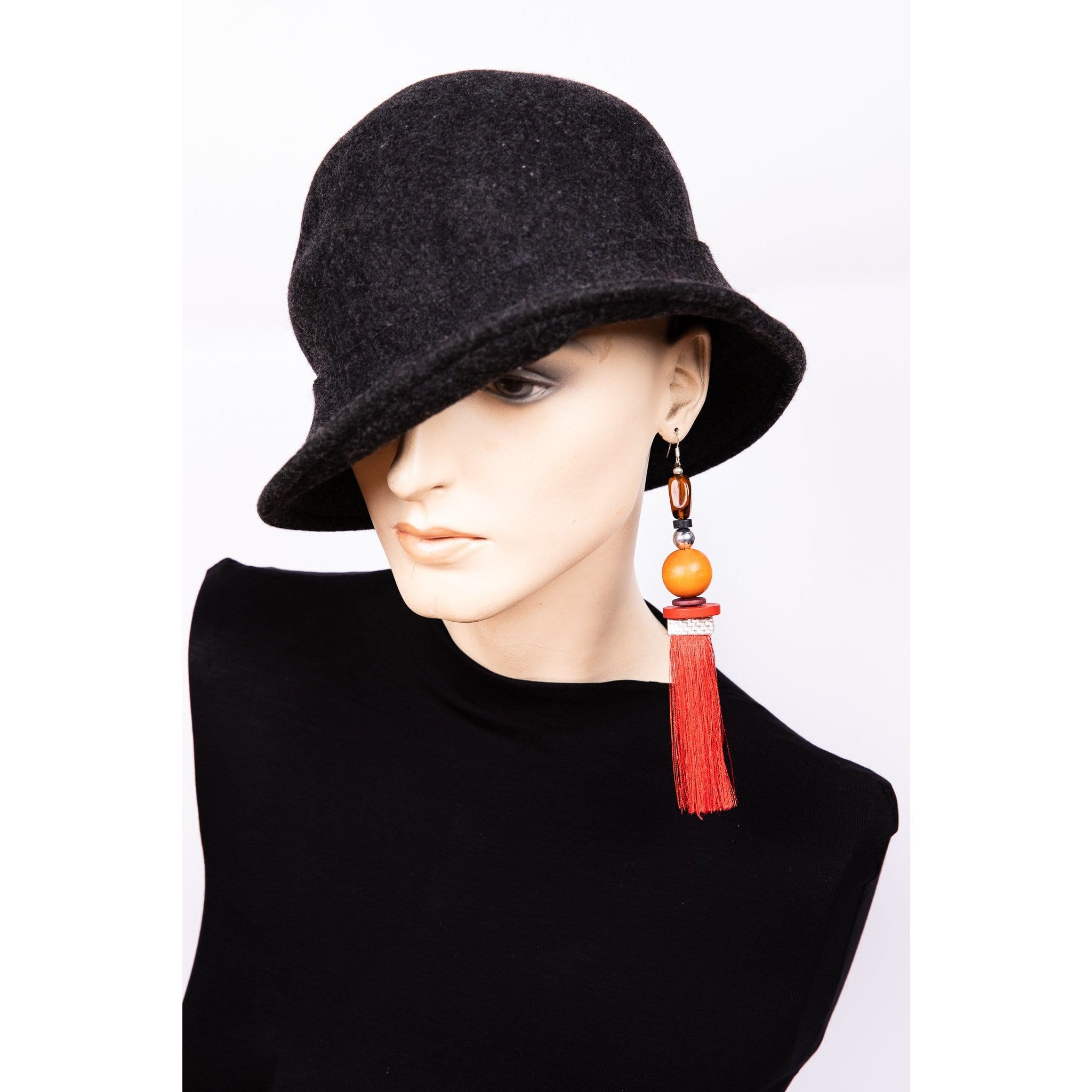 Coquelicot Orange Tassel Earring- Costume Jewellery