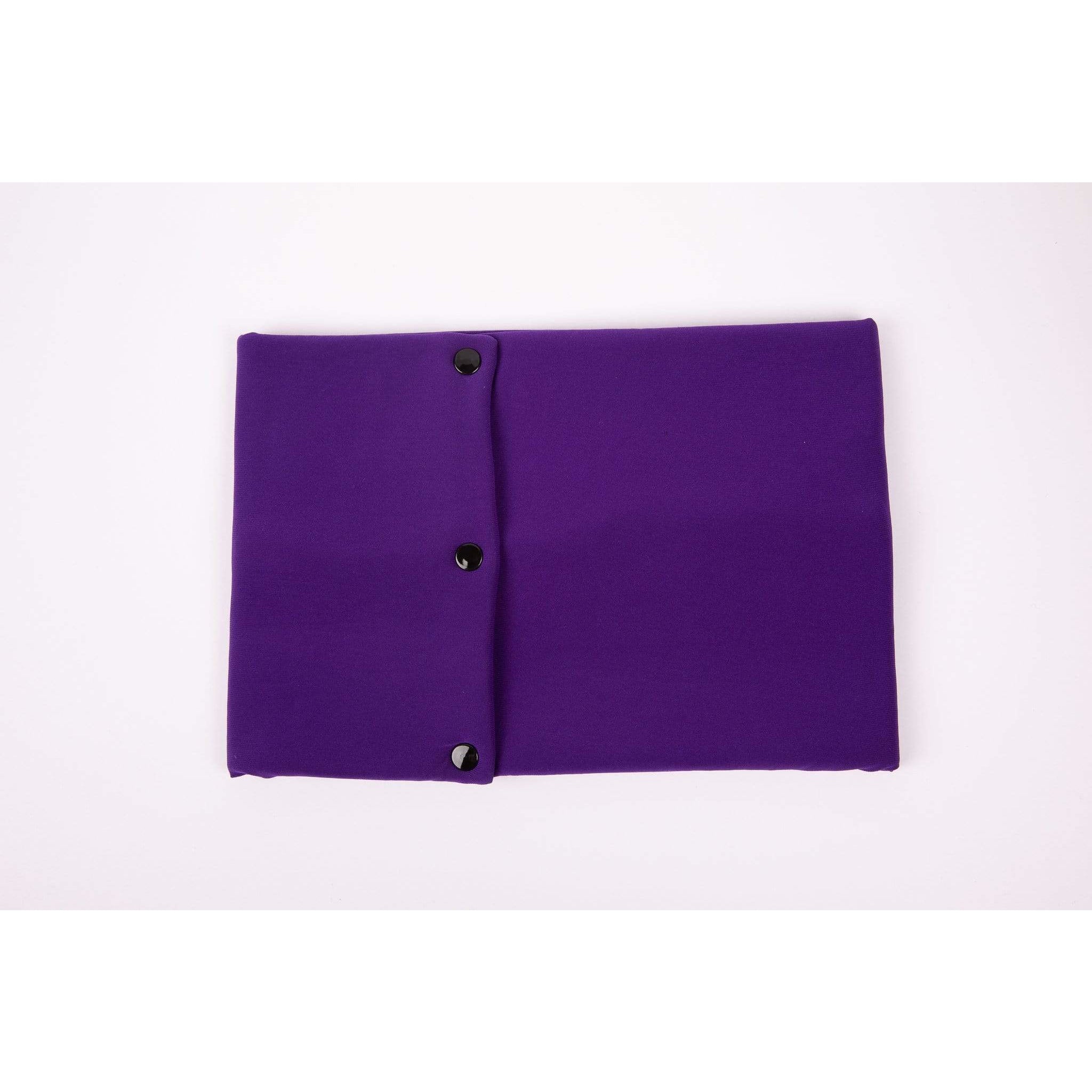 Purple neck warmer- Black Snaps