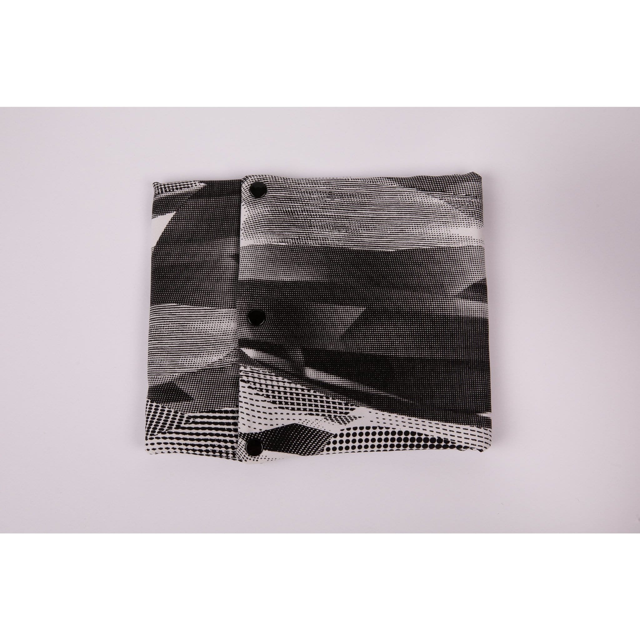 Black and grey abstract- Neck Warmer- Black Snaps
