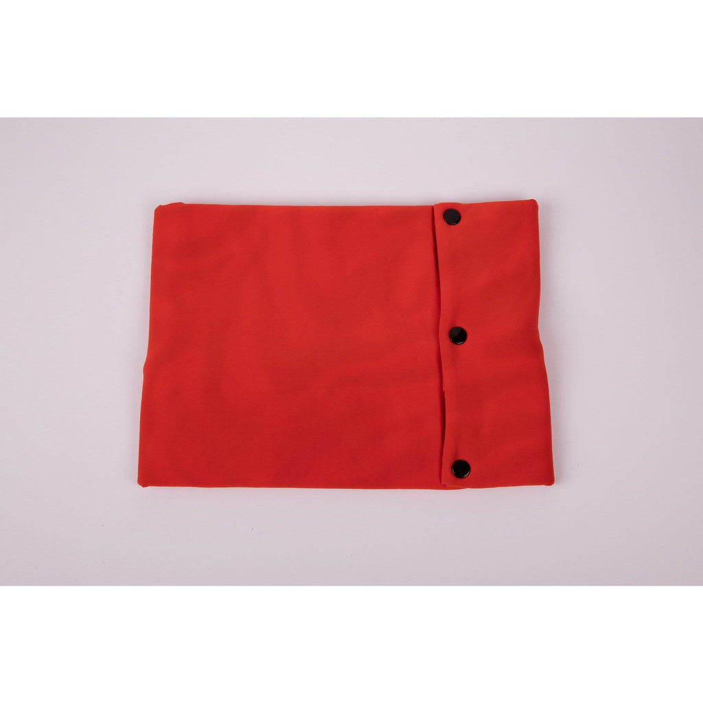 Purple neck warmer- Black Snaps