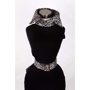 Combination Neck Warmer and Belt with free matching pouch (that attaches to belt)- Animal Print