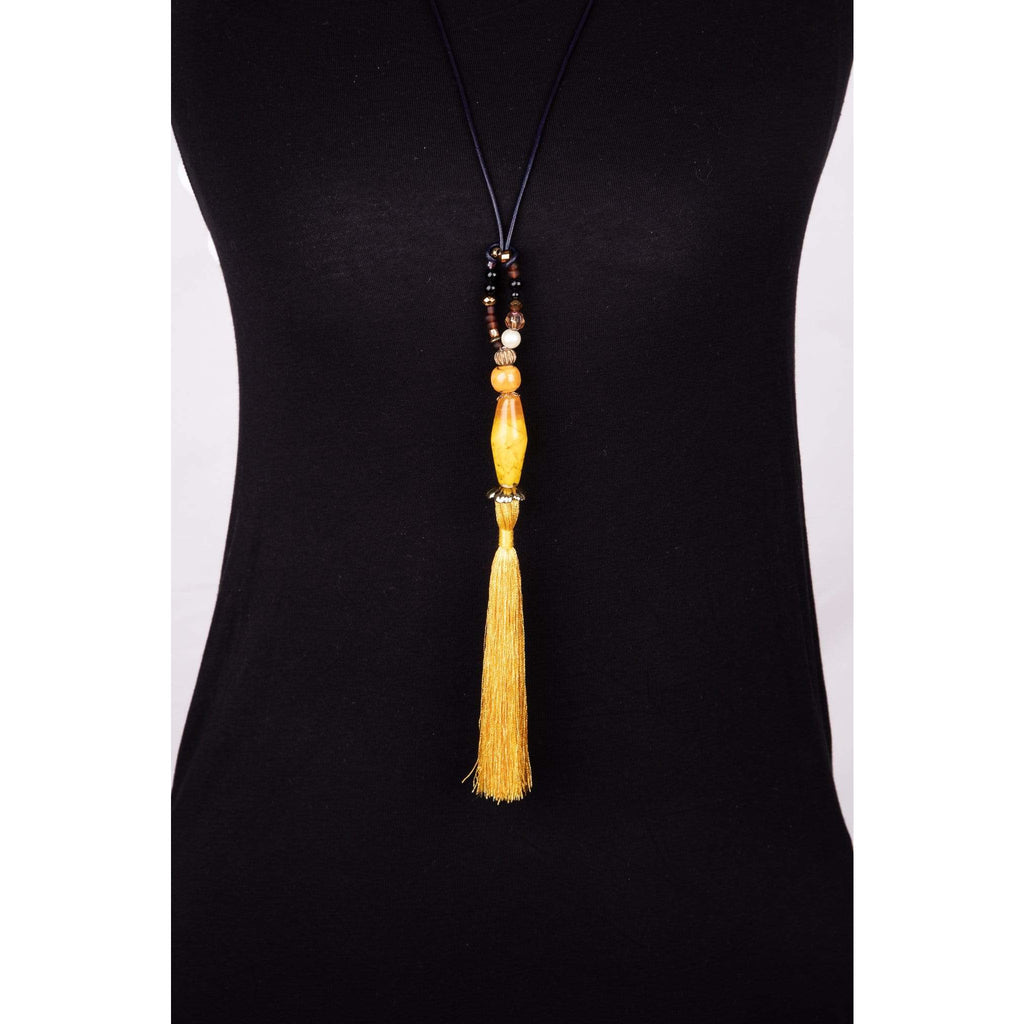 Banana Yellow Tassel Pendant- Costume Jewellery