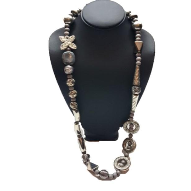Necklace-Silver base metal + Online women’s store